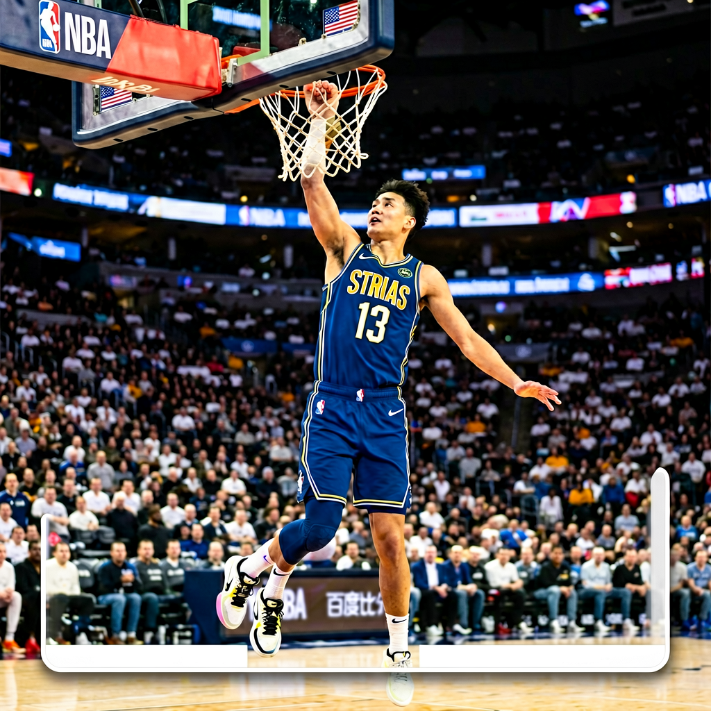 NBA季后赛赛场上球员扣篮的精彩瞬间